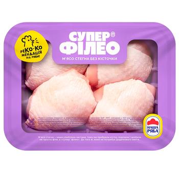 Super Fileo Chilled Broiler Chicken Thigh Meat 1kg - buy, prices for - photo 1