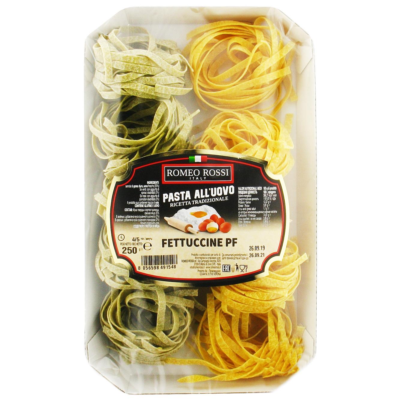 

Макаронные изделия Romeo Rossi феттуччине со шпинатом 250г