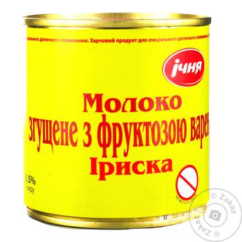 Молоко згущене Ічня Іриска варене з фруктозою 8,5% 360г - купити, ціни на METRO - фото 1