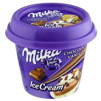 Мороженое Milka ванильное с молочным шоколадом и дробленым фундуком 185г - купить, цены на Таврия В - фото 1