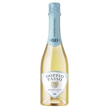 Напій винний ігристий Doppio Passo Alternativa білий напівсухий безалкогольний 0,75л - купити, ціни на NOVUS - фото 1