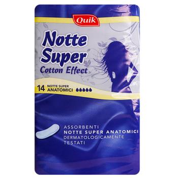 Прокладки Quik Notte Super ночные 14шт - купить, цены на КОСМОС - фото 1