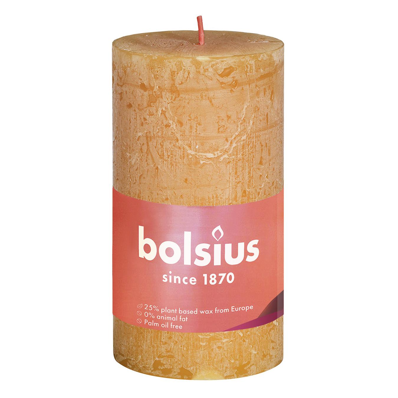 

Свеча Bolsius рустик медово-желтая 100/50