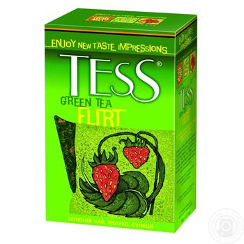 Чай зелений Tess Flirt з полуницею 90г купити, ціни на МегаМаркет - фото 1