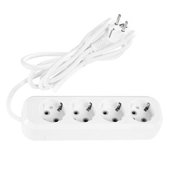 Titanum Standard White Extension Cord with Grounding 4 Sockets 3m