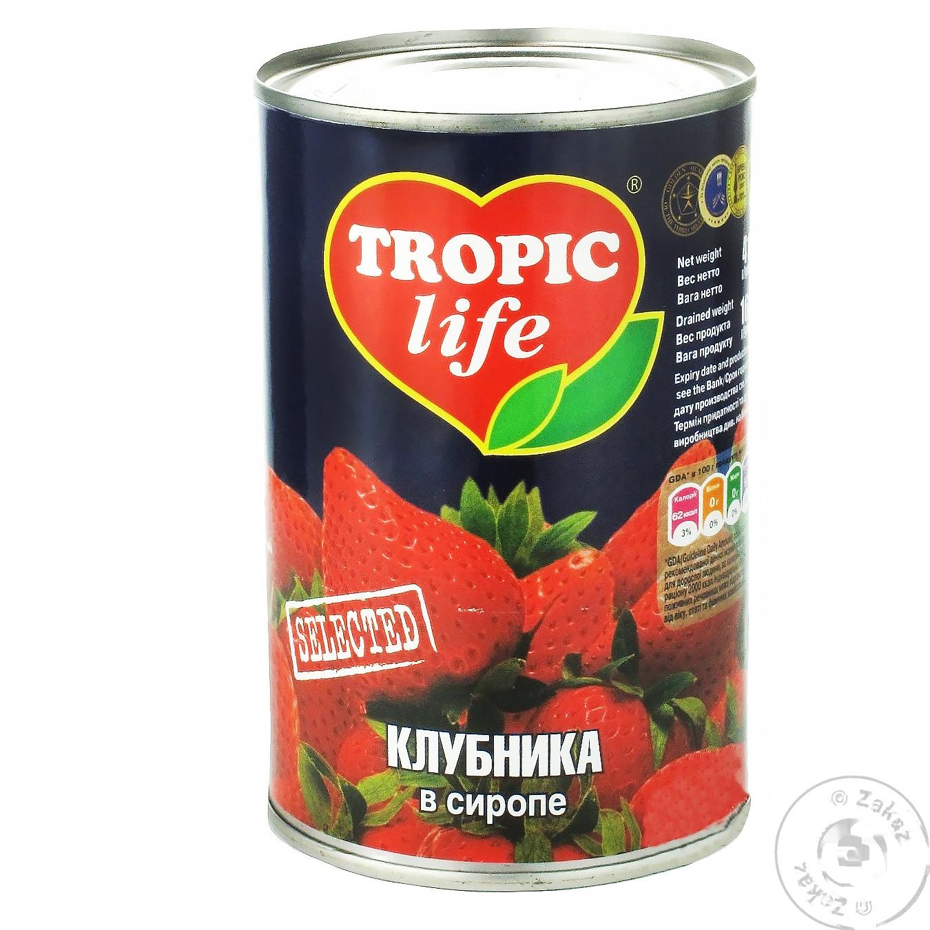 

Клубника Tropic life в сиропе 425мл