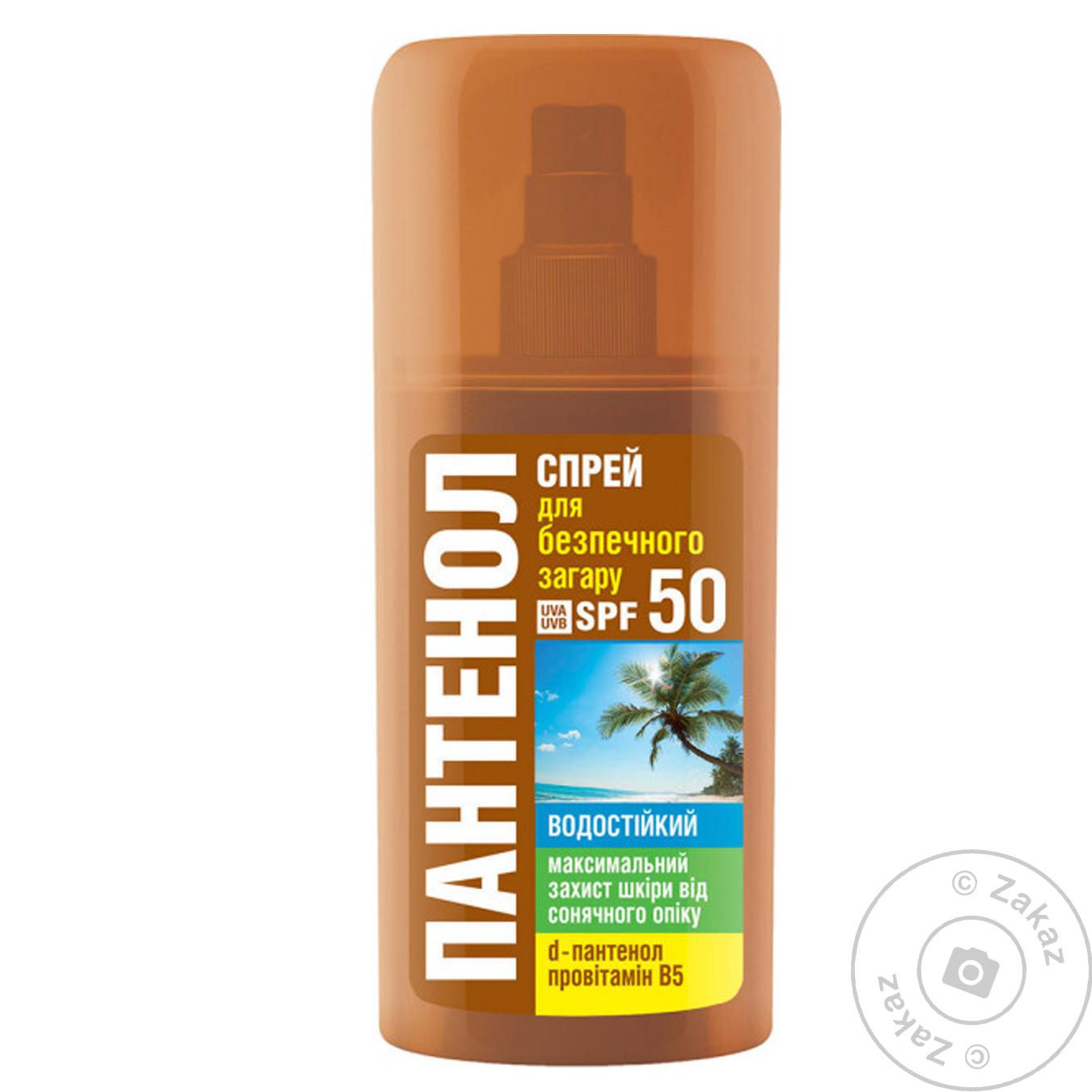 

Масло для загара Пантенол для безопасного загара водостойкий SPF-50 95мл