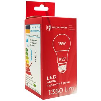 Electro House LED Bulb A65 15W 4100K 220V E27 - buy, prices for Vostorg - photo 3