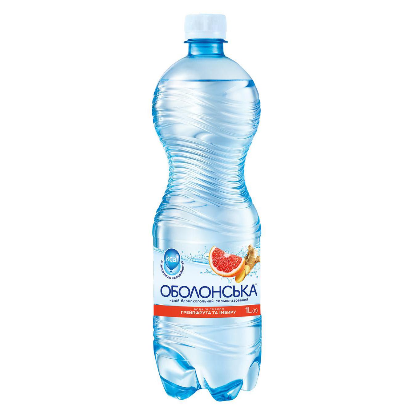 

Вода Оболонская со вкусом грейпфрута и имбиря сильногазированная 1л
