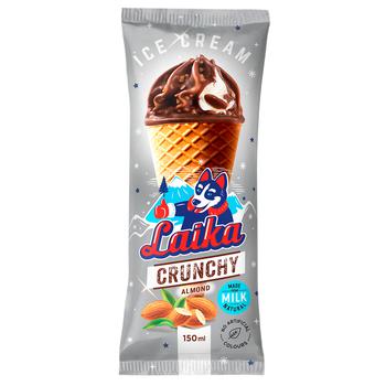 Laika Crunchy Vanilla-Almonds Creamy Ice Cream with Cocoa 98g - buy, prices for Auchan - photo 1