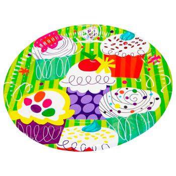 Party House Cupcakes Paper Plates 18cm 6pcs - buy, prices for Tavria V - photo 3