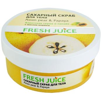 Скраб Fresh Juice Asian pear & Papaya цукровий для тіла 225мл - купити, ціни на КОСМОС - фото 4