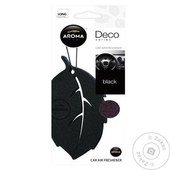 Aroma Car Deco Leaf Black Air Freshener - buy, prices for Tavria V - photo 1