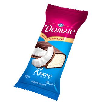 Dolce Coconut Glazed Curd Snack 15% 36g - buy, prices for Vostorg - photo 1