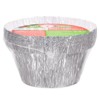 Контейнер 7 из пищевой алюминиевой фольги 135мл 10шт - купить, цены на Таврия В - фото 1