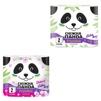 Snizhna Panda Extra Long Paper Towels 2pcs