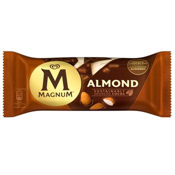 Морозиво Magnum Almond в глазурі з молочного шоколаду 83г - купити, ціни на ЕКО Маркет - фото 1