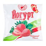 Йогурт ТМ Молочний візит 1,5% полуниця 400г плівка