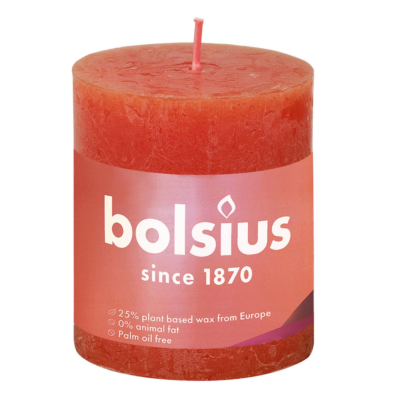 

Свеча Bolsius рустик землистый оранжевый 80/68