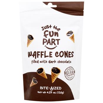 Just The Fun Part Mini Waffle Cones Filled with Dark Chocolate 120g - buy, prices for WINETIME - photo 1