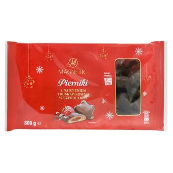 Пряник з полуничною начинкою Magnetic 800 г - купити, ціни на NOVUS - фото 1