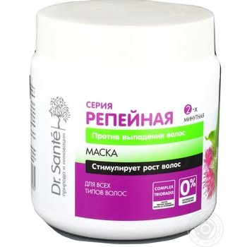 Маска для волос Dr.Sante Репейная серия 500мл купить, цены на МегаМаркет - фото 1