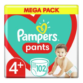 Pampers Pants Maxi Plus 4+ Baby's Diapers 9-15kg 102pcs - buy, prices for NOVUS - photo 1