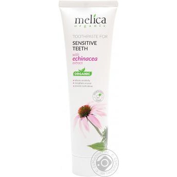 Toothpaste Melica organic echinacea for sensitive teeth 100ml - buy, prices for MegaMarket - photo 1