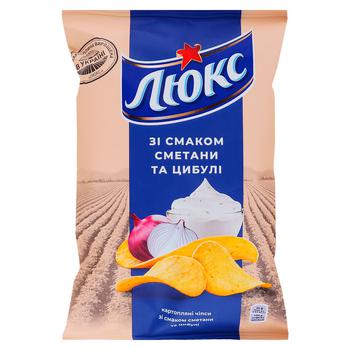 Чипсы Люкс сметана и лук 25г - купить, цены на ULTRAMARKET - фото 1