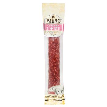 Rancho Raw Smoked Dried Sausage with Poultry Fillet First Grade 340g - buy, prices for Ideal - photo 1