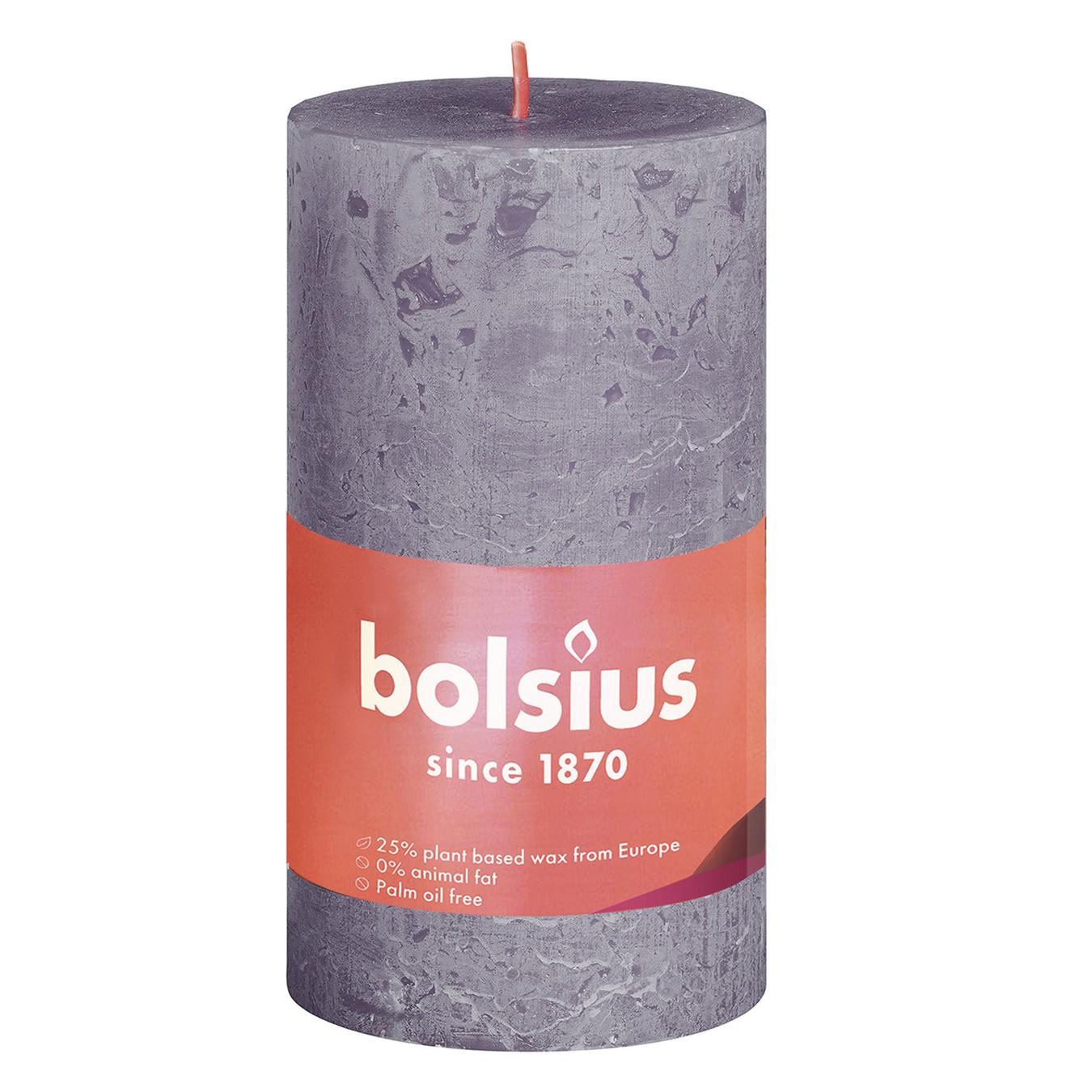 

Свеча Bolsius рустик морозная лаванда 100/50