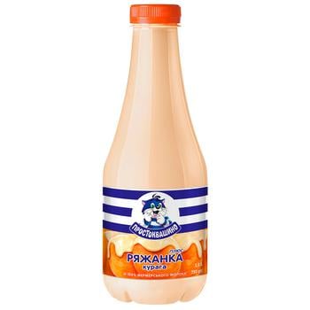 Prostokvashyno Fermented Baked Milk with Dried Apricot 2.8% 750g - buy, prices for Auchan - photo 1