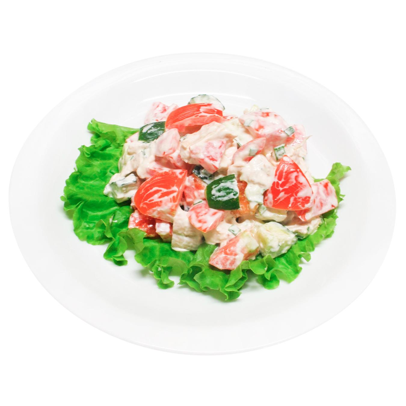 

Салат овощной с курицей