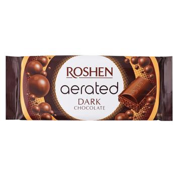 Шоколад чорний Roshen пористий 80г