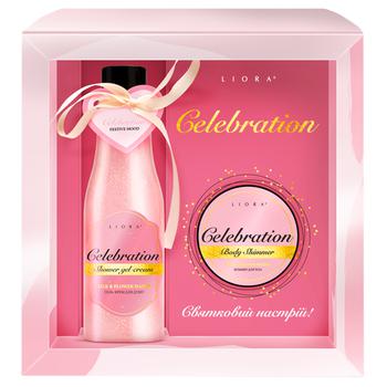 Набір косметичний Liora Celebration гель-крем для душу Silk&flower water 155мл + шиммер для тіла Silk&flower water 80мл - купити, ціни на NOVUS - фото 1