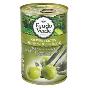 Feudo Verde Whole Green Olives 300g - buy, prices for NOVUS - photo 1