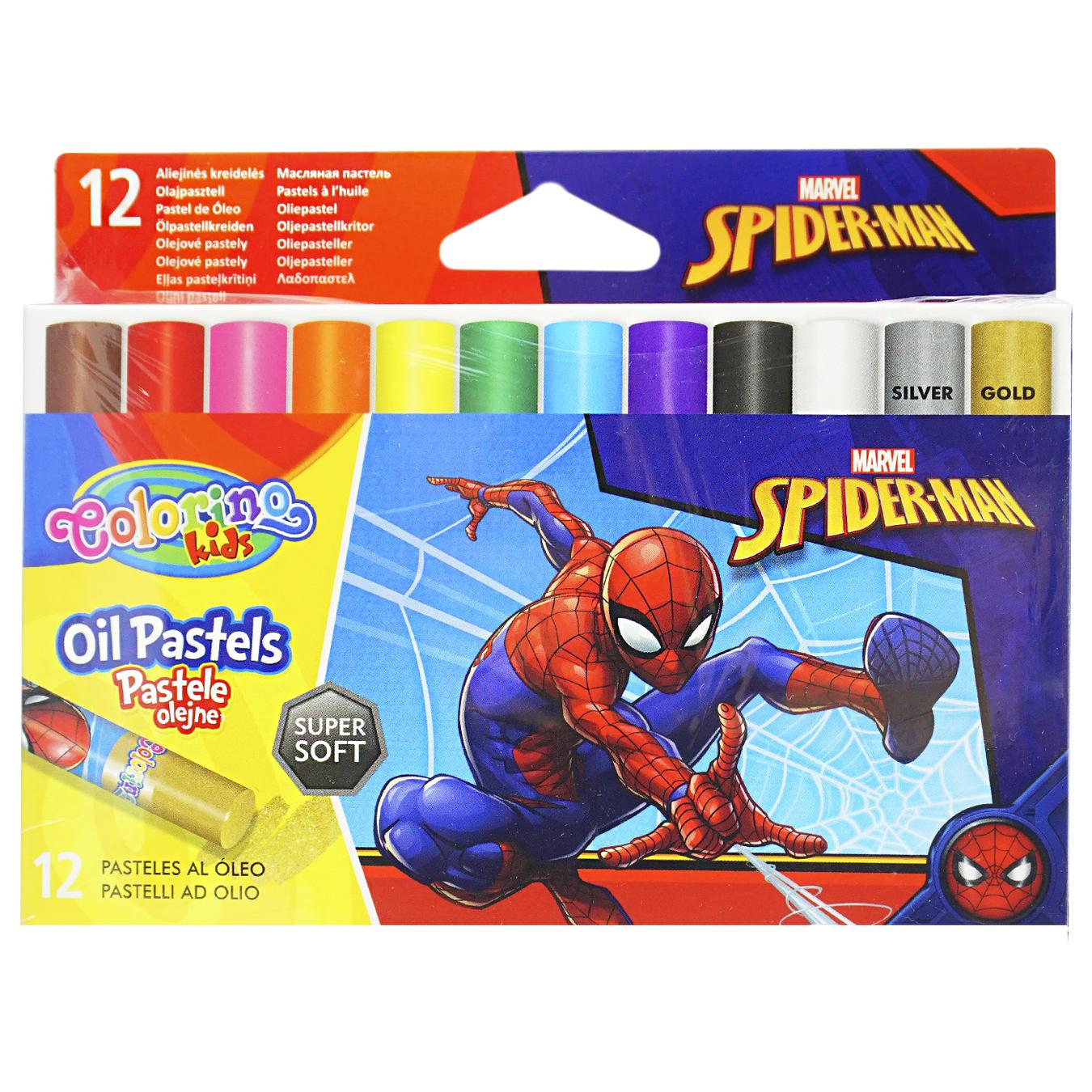 

Пастель Colorino Spider-man масляная треугольная 12шт