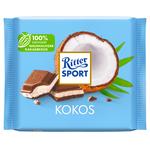 Шоколад молочний Ritter Sport з кокосовою начинкою 100г