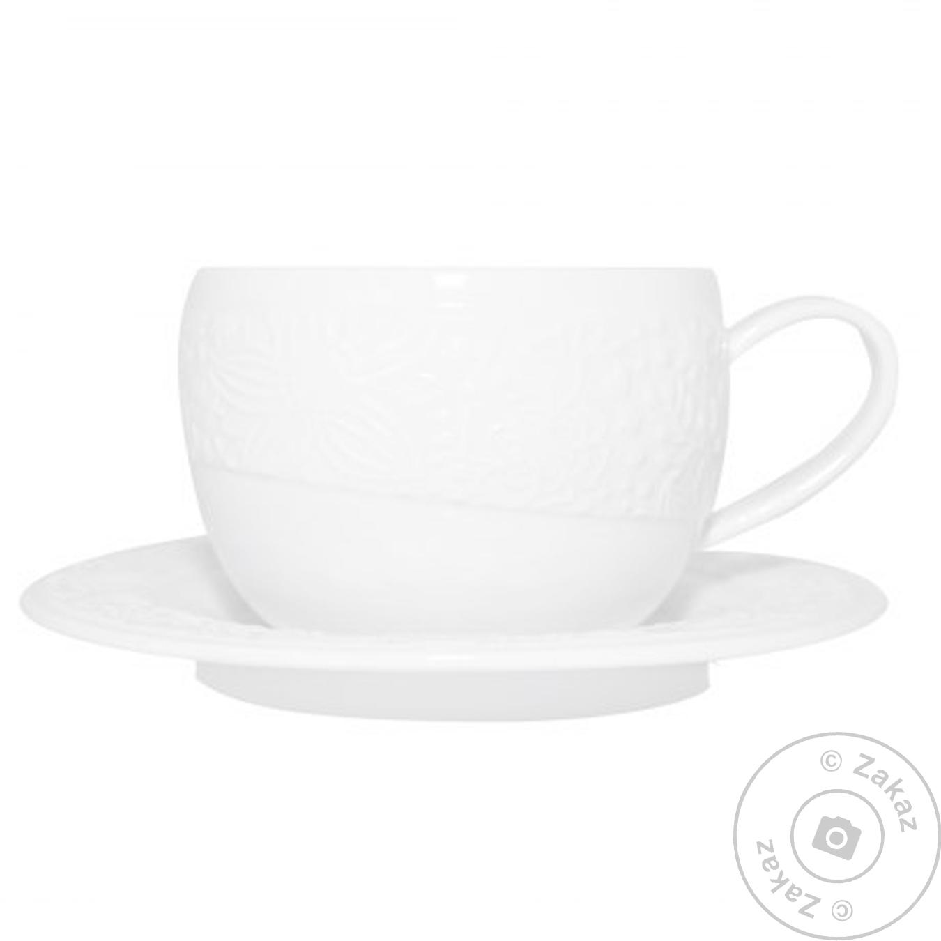 

Чашка TM Krauff 0,25 л з блюдцем Garden Collection біла 21-252-033 21-252-033