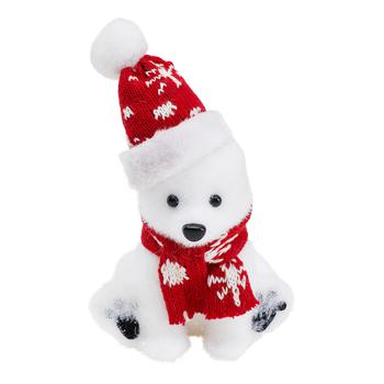 Фігурка новорічна Білий ведмедик 17см в асортименті - купити, ціни на - фото 2