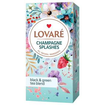 Lovare Champagne Splashes Black and Green Tea 2g*24pcs - buy, prices for Auchan - photo 1