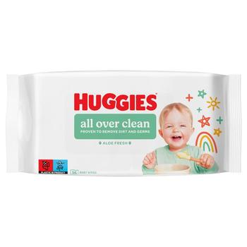 Серветки вологі Huggies  All Over Clean 56шт