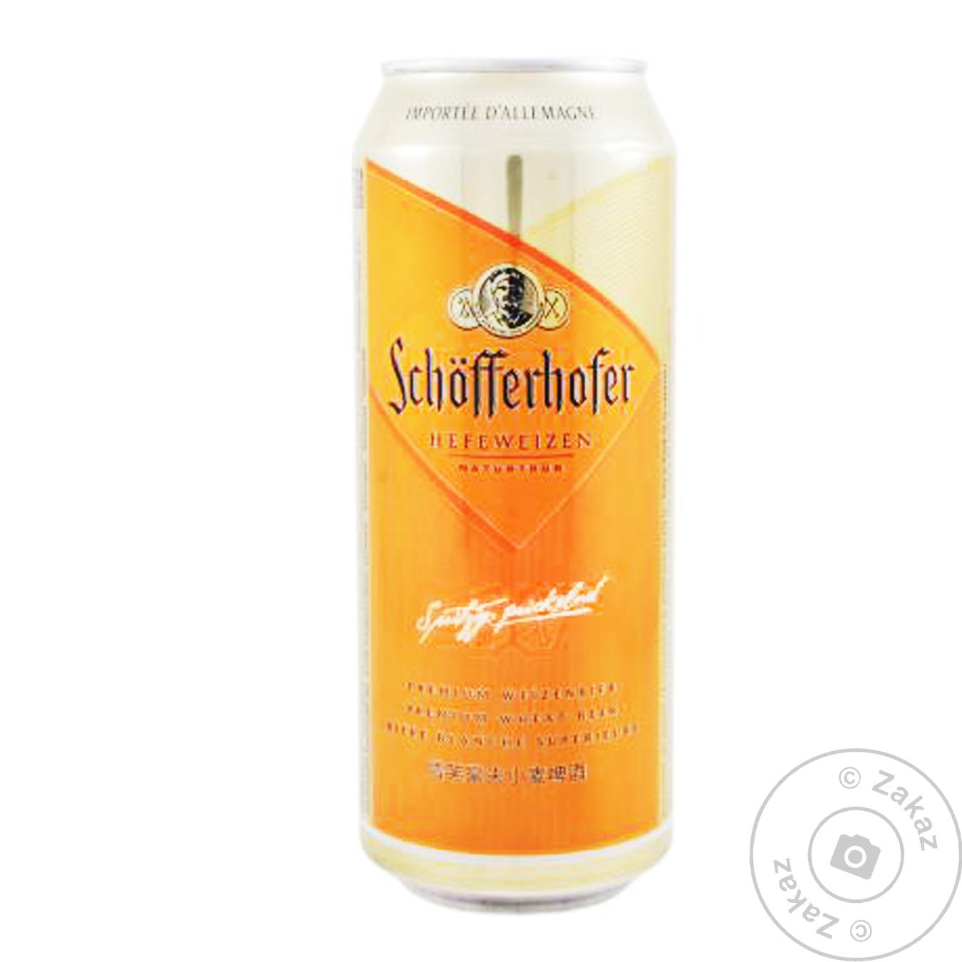 

Пиво Schöfferhofer Hefeweizen пшеничное светлое нефильтрованное 5% 0,5л