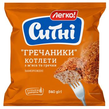 Котлети Ситні Гречаники з м'яса та гречки заморожені 540г