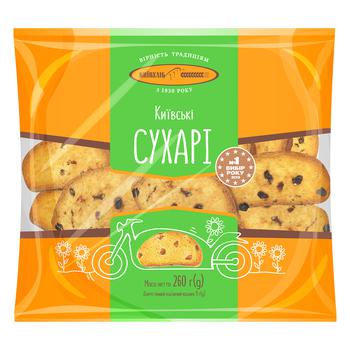 Сухарі Київхліб Київські 260г - купити, ціни на Auchan - фото 1