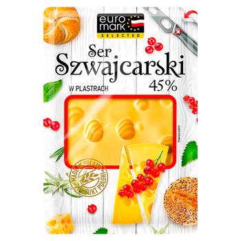 Сир Wloszczowa Wloszczowski  Швейцарський нарізка 45% 150г - купити, ціни на Чудо Маркет - фото 2