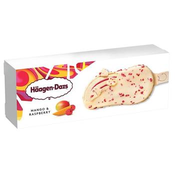 Haagen-Dazs Mango Raspberry Ice Cream in White Chocolate 70g - buy, prices for METRO - photo 1