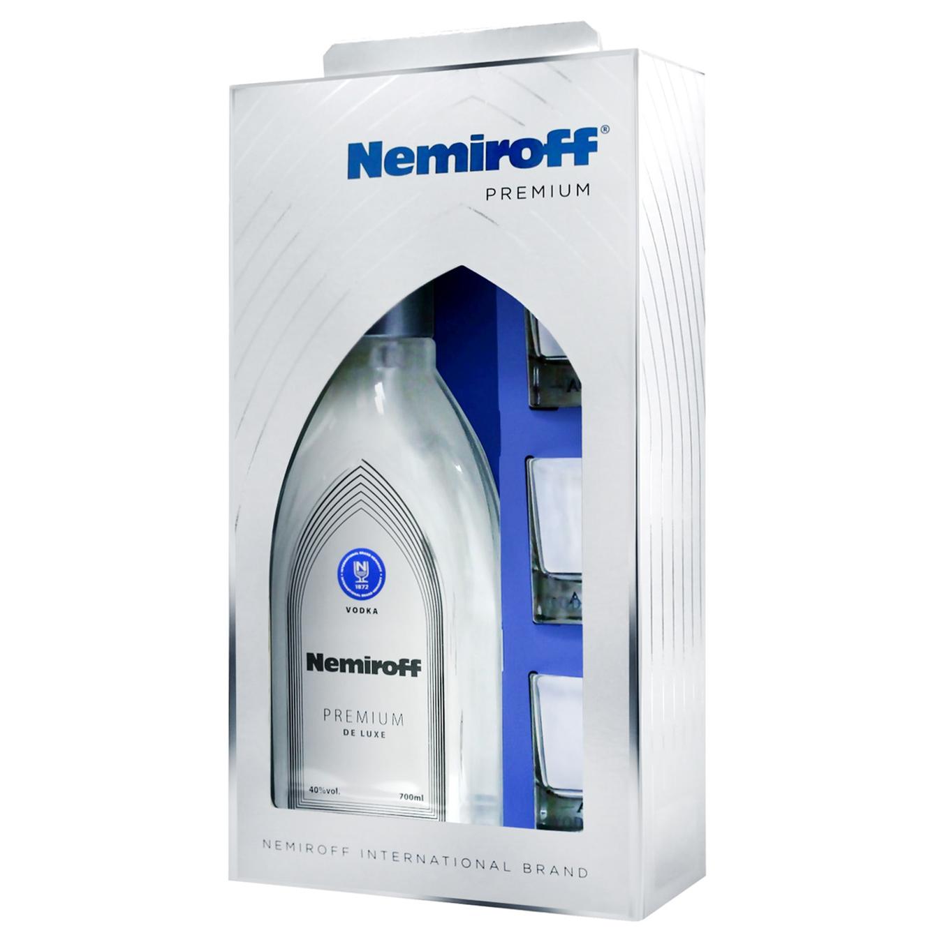 

Водка Nemiroff Премиум 40% 0,7л + 3 рюмки