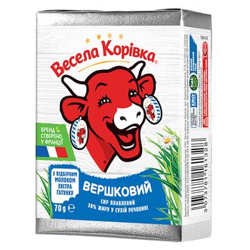 Сир плавлений Весела Корівка Вершковий з вітамінами 46% 90г - купити, ціни на METRO - фото 1