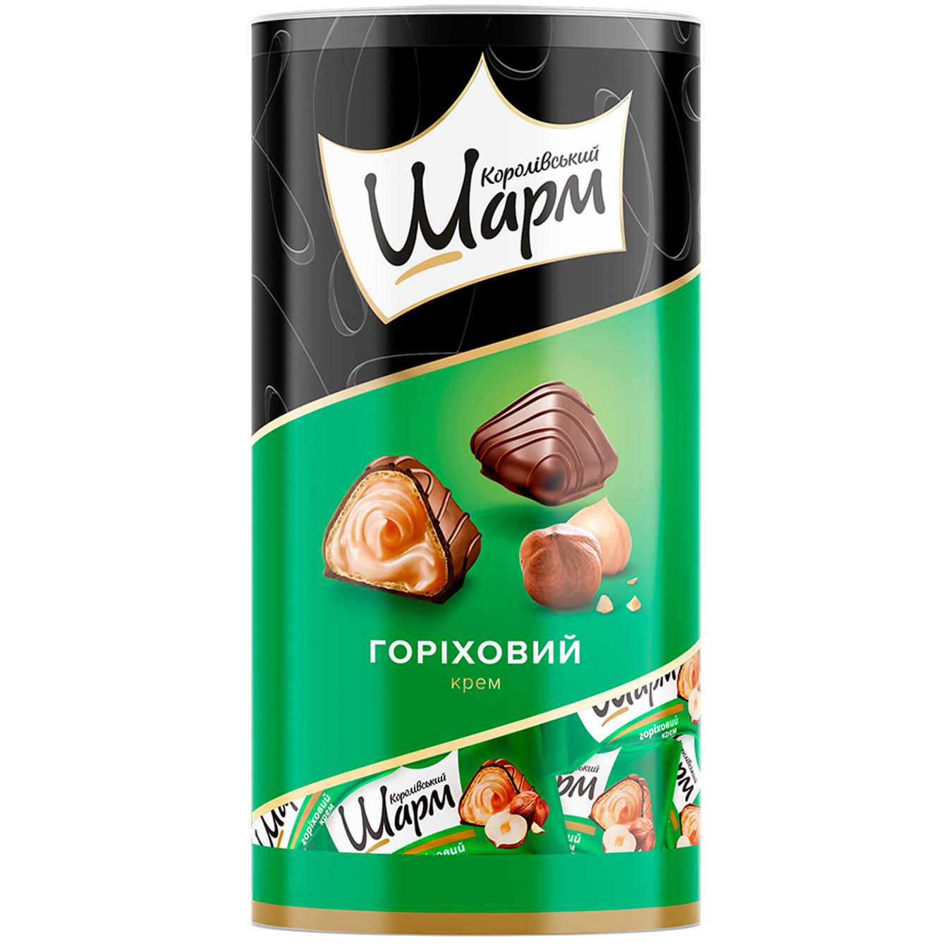 

Конфеты АВК Королевский шарм с ореховой начинкой в тубусе 235г